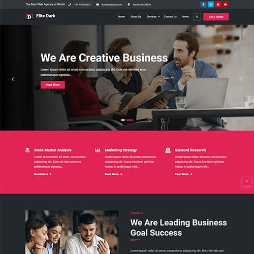 Elite Business Dark | Firefly themes